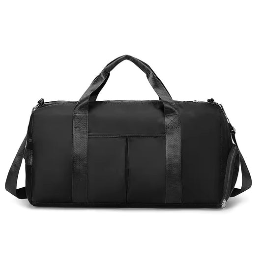 Jet black gym bag